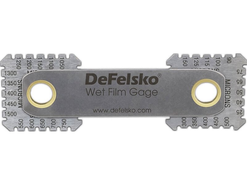 DeFelsko WFG60/1500SSC Certified Stainless 8-Sided Wet Film Thickness Gage, 60 mils / 1500 µm