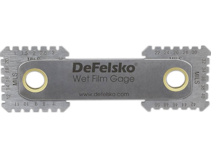 DeFelsko WFG60/1500SSC Certified Stainless 8-Sided Wet Film Thickness Gage, 60 mils / 1500 µm