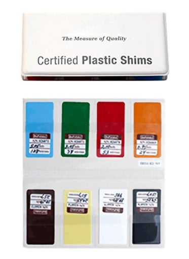 DeFeslko STDCSS NIST Certified Plastic Shim Set, Includes 8 Size Shims