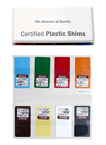 STDCSS NIST Certified Plastic Shim Set, Includes 8 Size Shims STDCSS NIST Certified Plastic Shim Set, Includes 8 Size Shims