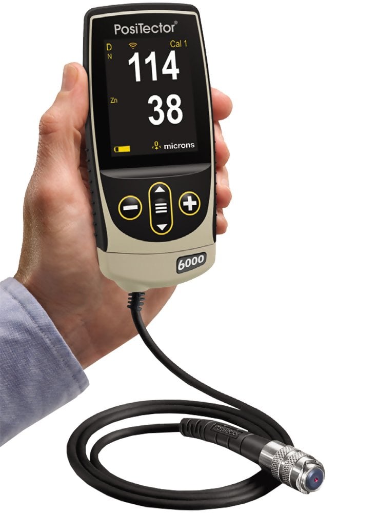 DeFelsko FNDS3-G PosiTector 6000 FNDS3 Coating Thickness Gauge with Advanced Body, Duplex Coatings Cabled Probe, Measures Coatings on All Metals, 0-60 mils