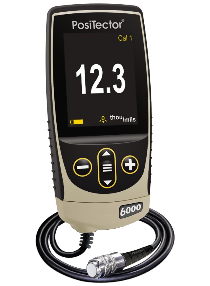DeFelsko FXS1-G PosiTector 6000 FXS1 Coating Thickness Gauge with Standard Gage Body, Xtreme High Temperature Cabled Probe FXS, Measures Coatings on Ferrous Metals, 0-80 mils