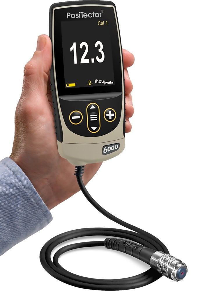 DeFelsko FS1-G Positector 6000 FS1 Coating Thickness Gauge with Standard Body, Cabled Probe, Measures Coatings on Ferrous Metals, 0-60 mils