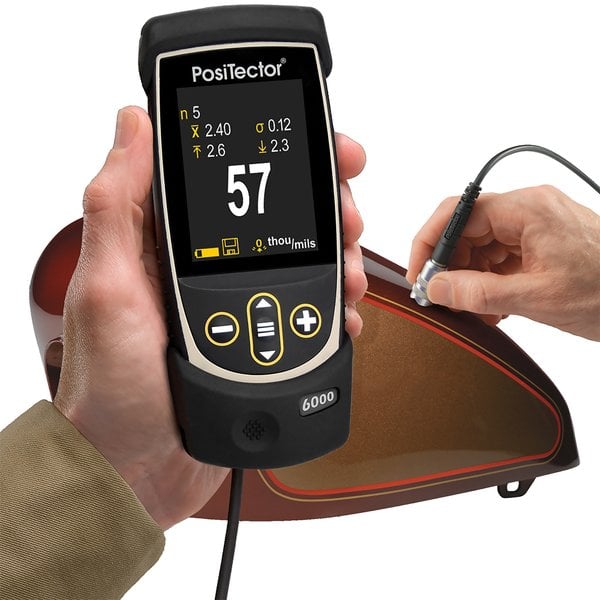 DeFelsko FS1-G Positector 6000 FS1 Coating Thickness Gauge with Standard Body, Cabled Probe, Measures Coatings on Ferrous Metals, 0-60 mils