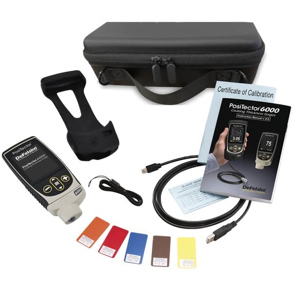 DeFelsko F1-G Positector 6000 F1 Coating Thickness Gauge with Standard Body, Integral Probe, Measures Coatings on Ferrous Metals, 0-60 mils