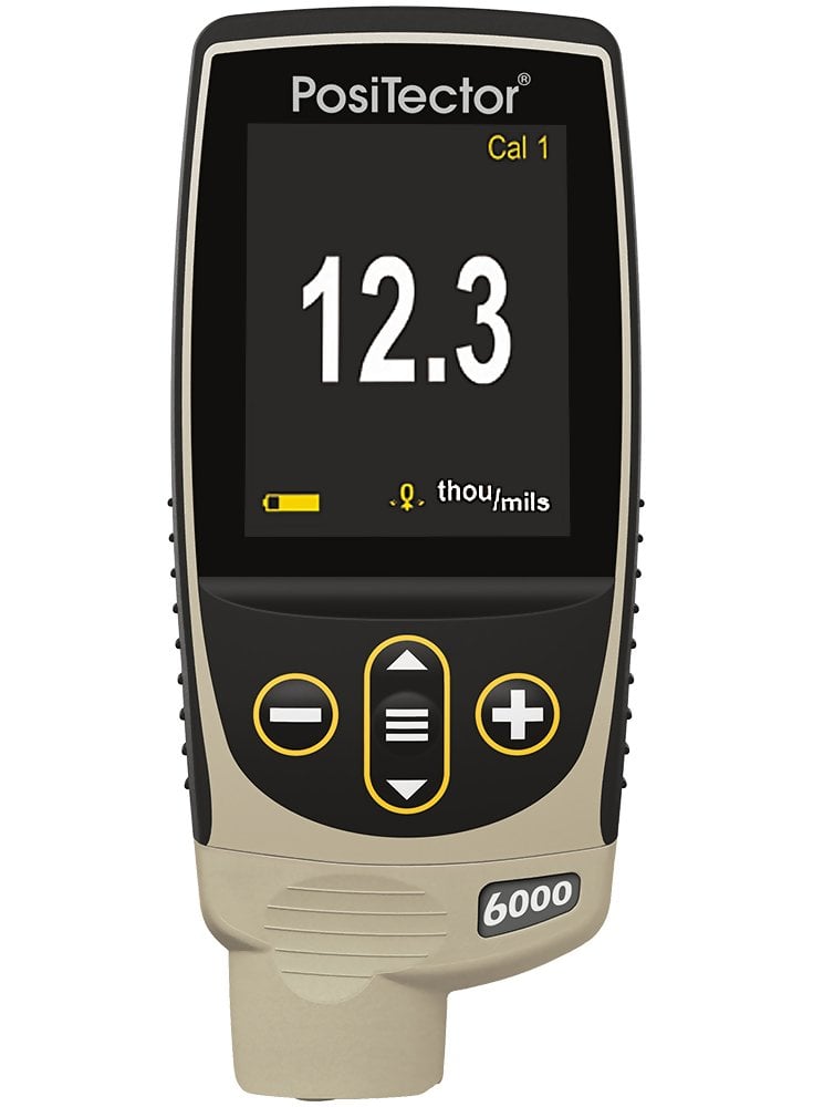 DeFelsko FT1-G PosiTector 6000 FT1 Coating Thickness Gauge with Standard Body, Integral Probe, Measures Coatings on Ferrous Metals, 0-250 mils