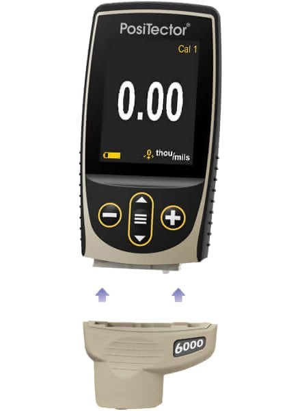 DeFelsko FT1-G PosiTector 6000 FT1 Coating Thickness Gauge with Standard Body, Integral Probe, Measures Coatings on Ferrous Metals, 0-250 mils