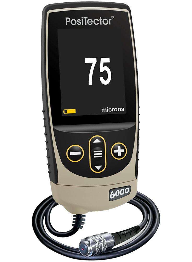 DeFelsko NS1-G Positector 6000 NS1 Coating Thickness Gauge with Standard Body, Cabled Probe, Measures Coatings on Non-Ferrous Metals, 0-60 mils