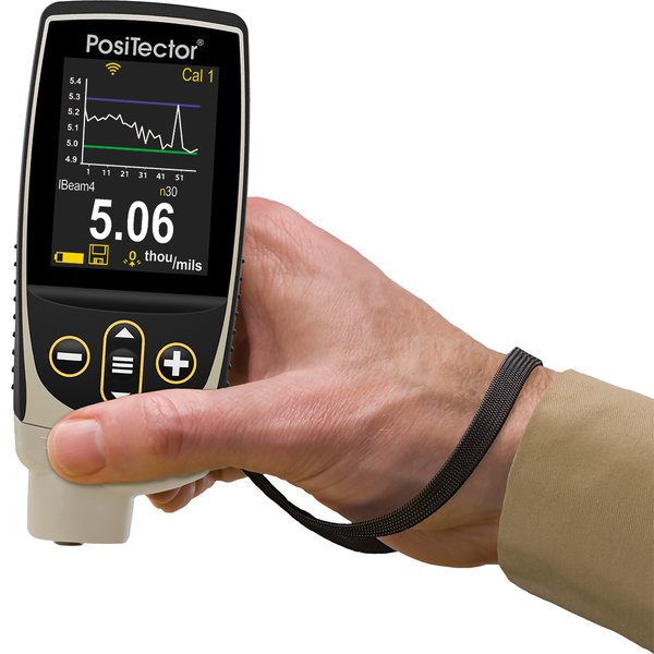 DeFelsko N3-G Positector 6000 N3 Coating Thickness Gauge with Advanced Body, Integral Probe, Measures Coatings on Non-Ferrous Metals, 0-60 mils