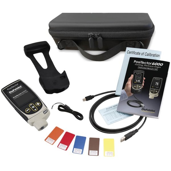 DeFelsko FN3-G PosiTector 6000 FN3 Coating Thickness Gauge with Advanced Body, Integral Probe, Measures Coatings on All Metals, 0-60 mils