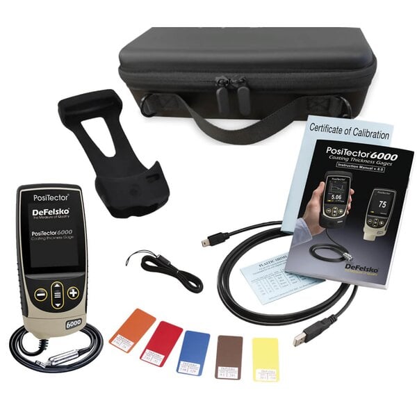 DeFelsko N45S3-G Positector 6000 N45S3 Coating Thickness Gauge with Advanced Body, 45° Microprobe, Measures Coatings on Non-Ferrous Metals, 0-25 mils