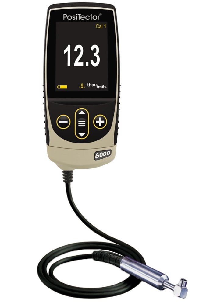 DeFelsko N90S1-G Positector 6000 N90S1 Coating Thickness Gauge with Standard Body, 90° Microprobe, Measures Coatings on Non-Ferrous Metals, 0 - 25 mils