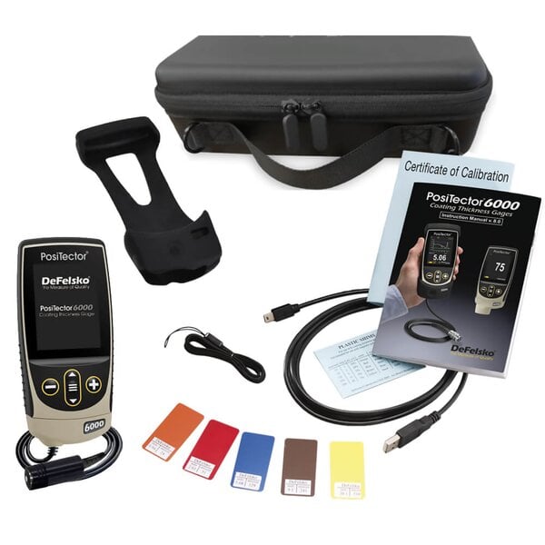 DeFelsko FJS3-G Positector 6000 FJS3 Coating Thickness Gauge with Advanced Body, Cabled Probe, Measures Coatings on Ferrous Metals, 0 - 1.0"