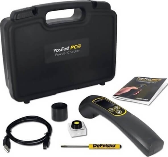 DeFelsko KITPCCHFNS1 PosiTector Standard Professional PC Powder Inspection Kit with PosiTector 6000 FNS1 Standard, PosiTest CH CHKITASTM6X2, DeFelsko Powder Combs Models 1 and 4