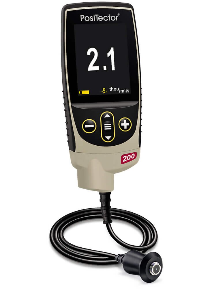 DeFelsko KITAUTOFNS3 PosiTector Advanced Automotive Paint Inspection Kit with Advanced Gauge Body, Probe PRBFNS 0 - 1,500 µm / 0 - 60 mils Cabled Probe and Probe PRB200B 13 - 1,000 μm