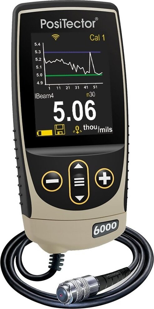 DeFelsko KITAUTOFNS3 PosiTector Advanced Automotive Paint Inspection Kit with Advanced Gauge Body, Probe PRBFNS 0 - 1,500 µm / 0 - 60 mils Cabled Probe and Probe PRB200B 13 - 1,000 μm