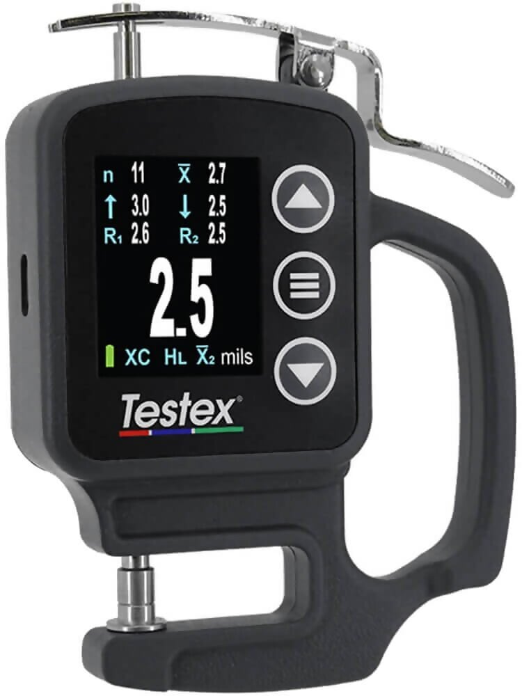 DeFelsko KITPIP1 PosiTector Standard Pipeline Inspection Kit with Standard Gauge Body, Probes PRBFTS, PRBDPM, PRBSHDD; Testex Digital Micrometer, DeFelsko VIS1 SSPC Standards, DeFelsko Certified 8-Sided WFT Gage
