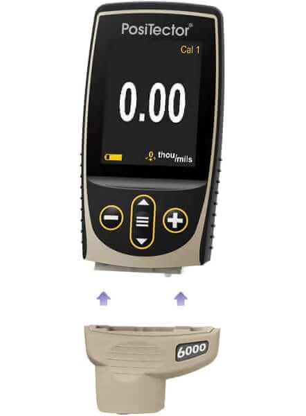 DeFelsko F3-G Positector 6000 F3 Coating Thickness Gauge with Advanced Body, Integral Probe, Measures Coatings on Ferrous Metals, 0-60 mils