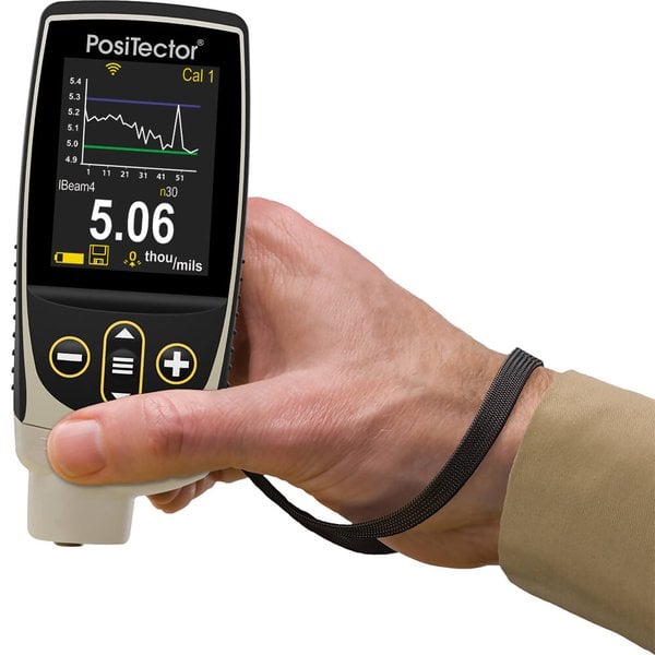 DeFelsko F3-G Positector 6000 F3 Coating Thickness Gauge with Advanced Body, Integral Probe, Measures Coatings on Ferrous Metals, 0-60 mils