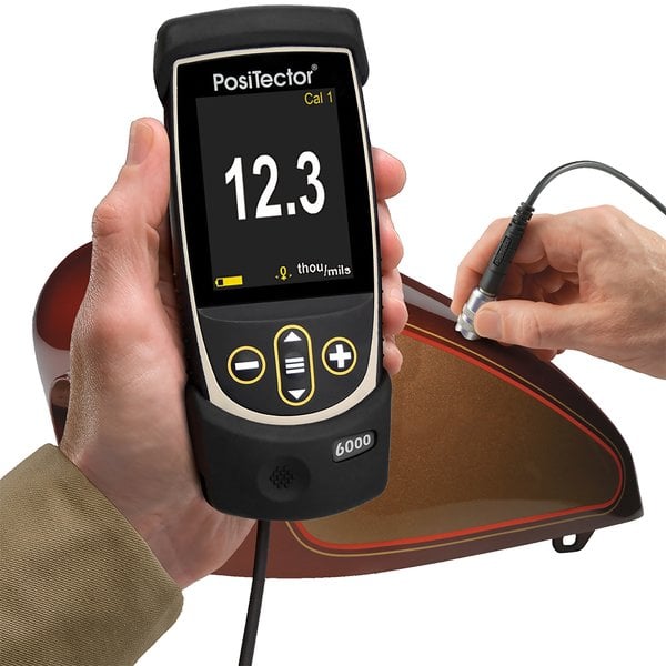 DeFelsko NAS1-G PosiTector 6000 NAS1 Coating Thickness Gauge with Standard Body, Cabled Probe, Measures Coatings on Non-Ferrous Metals, 0-25 mils