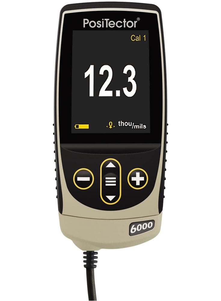 DeFelsko FTS1-G PosiTector 6000 FTS1 Coating Thickness Gauge with Standard Body, High Range Integral Probe, Measures Coatings on Ferrous Metals, 0-250 mils