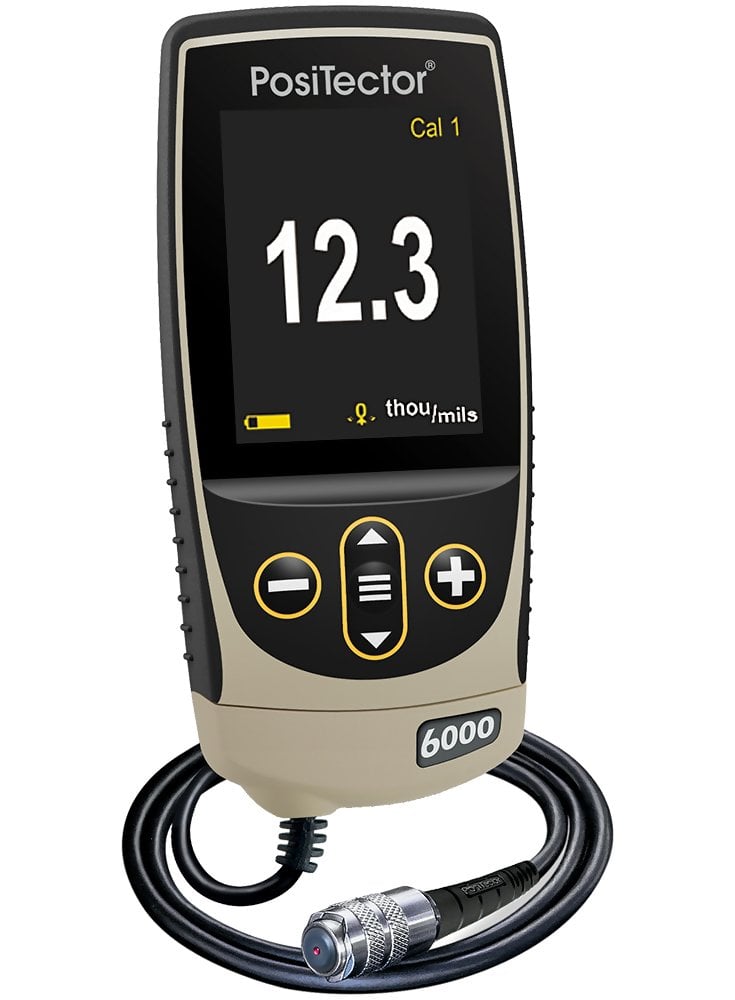 DeFelsko FTS1-G PosiTector 6000 FTS1 Coating Thickness Gauge with Standard Body, High Range Integral Probe, Measures Coatings on Ferrous Metals, 0-250 mils