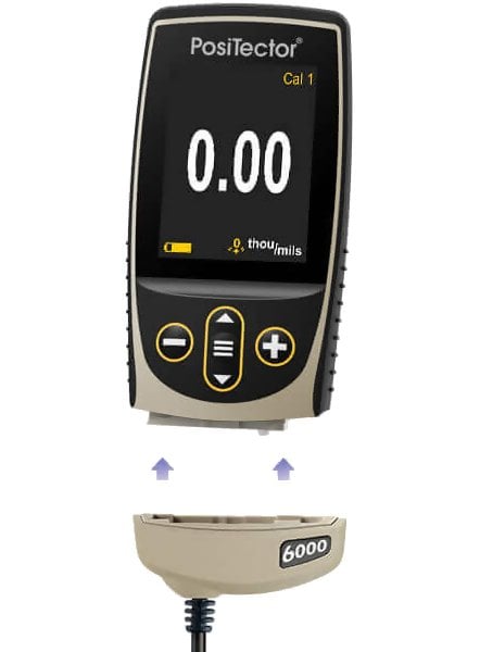 DeFelsko PosiTector 6000 FLS1-G Coating Thickness Gauge with Standard Body, High Range Cabled Probe, Measures Coatings on Ferrous Metals, 0-1.5 "