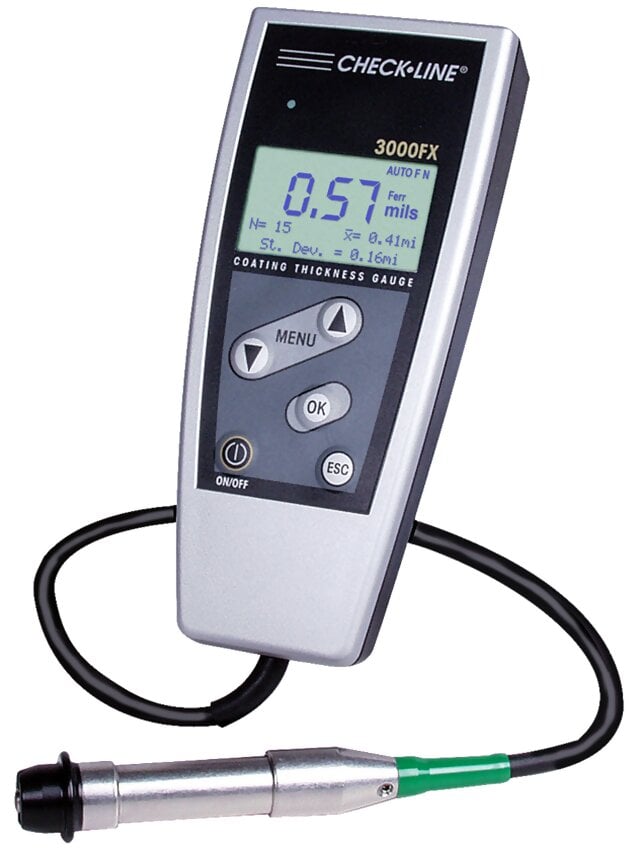 Checkline DCN-3000FX Coating Thickness Gauges Non-Ferrous, 0-60.0 mils / 0-1500 um