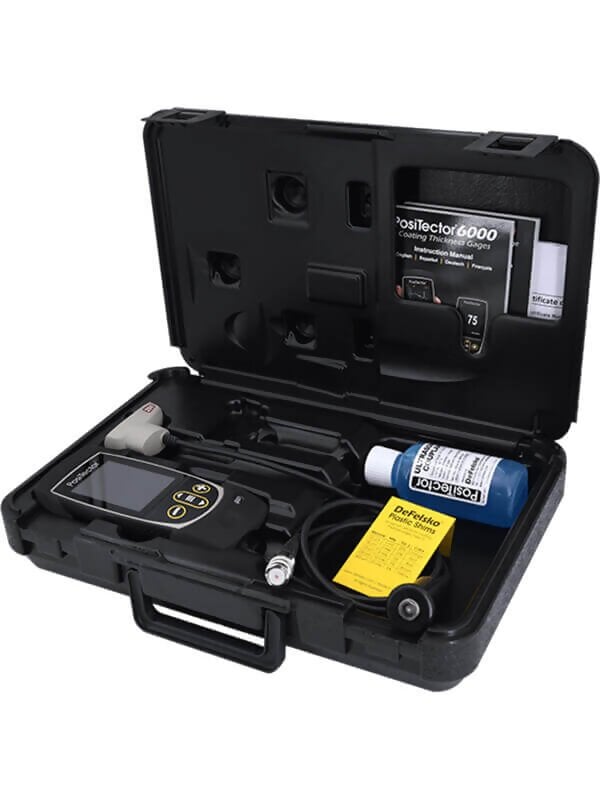 DeFelsko KITAUTOFNS3 PosiTector Advanced Automotive Paint Inspection Kit with Advanced Gauge Body, Probe PRBFNS 0 - 1,500 µm / 0 - 60 mils Cabled Probe and Probe PRB200B 13 - 1,000 μm