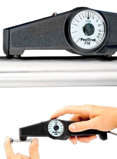 DeFelsko PosiTest FM Magnetic Pull-Off Coating Thickness Gage, Banana Gauge, Scale 0-80 mils