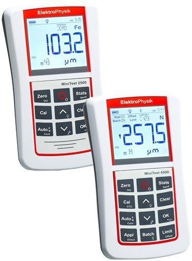 ElektroPhysik MiniTest 2500 & 4500 Coating Thickness Gauges